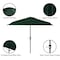 Pure Garden 9ft Half Umbrella with Base, Hunter Green 50-LG1036B - alternate 4